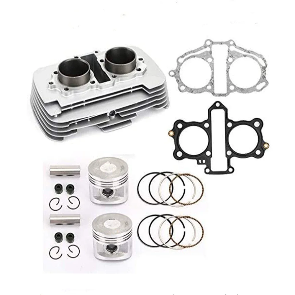 Air Cooled Twin Cylinder Cylinder Piston Complete Top End Rebuild Kit For Honda CBT125 CBT150 CBT250 CA250 DD250 CMX250 4-Stroke