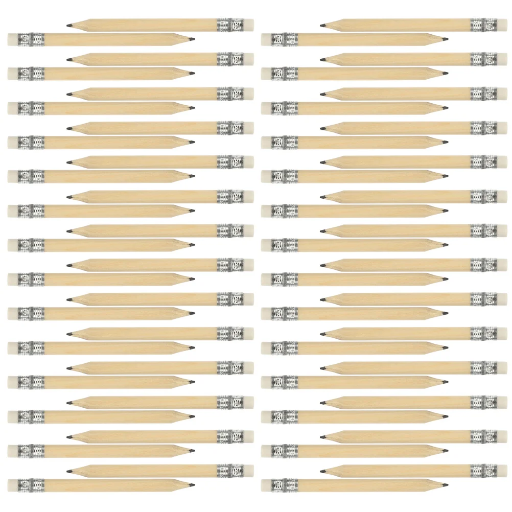

35 Pcs Mini Short Pencil Pupil Pencils Take Bath Writing Shorts Drawing Tool Wooden Non Sharpening Golf Student Use Toddler