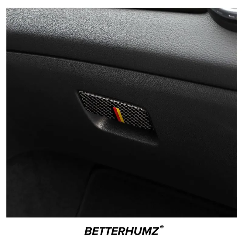 For Mercedes Benz W176 A Class CLA GLA Carbon Fiber Car Interior Copilot Glove Box Switch Panel Trim Sticker Tuning Accessories view 4