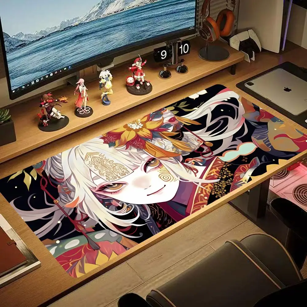 Japanese Girl Mouse Pad XXL Mouse Pad Large Non-Slip Lock Edge Keyboard Pad Anti-Slip Gaming Desk Mat Office Pad XAXC