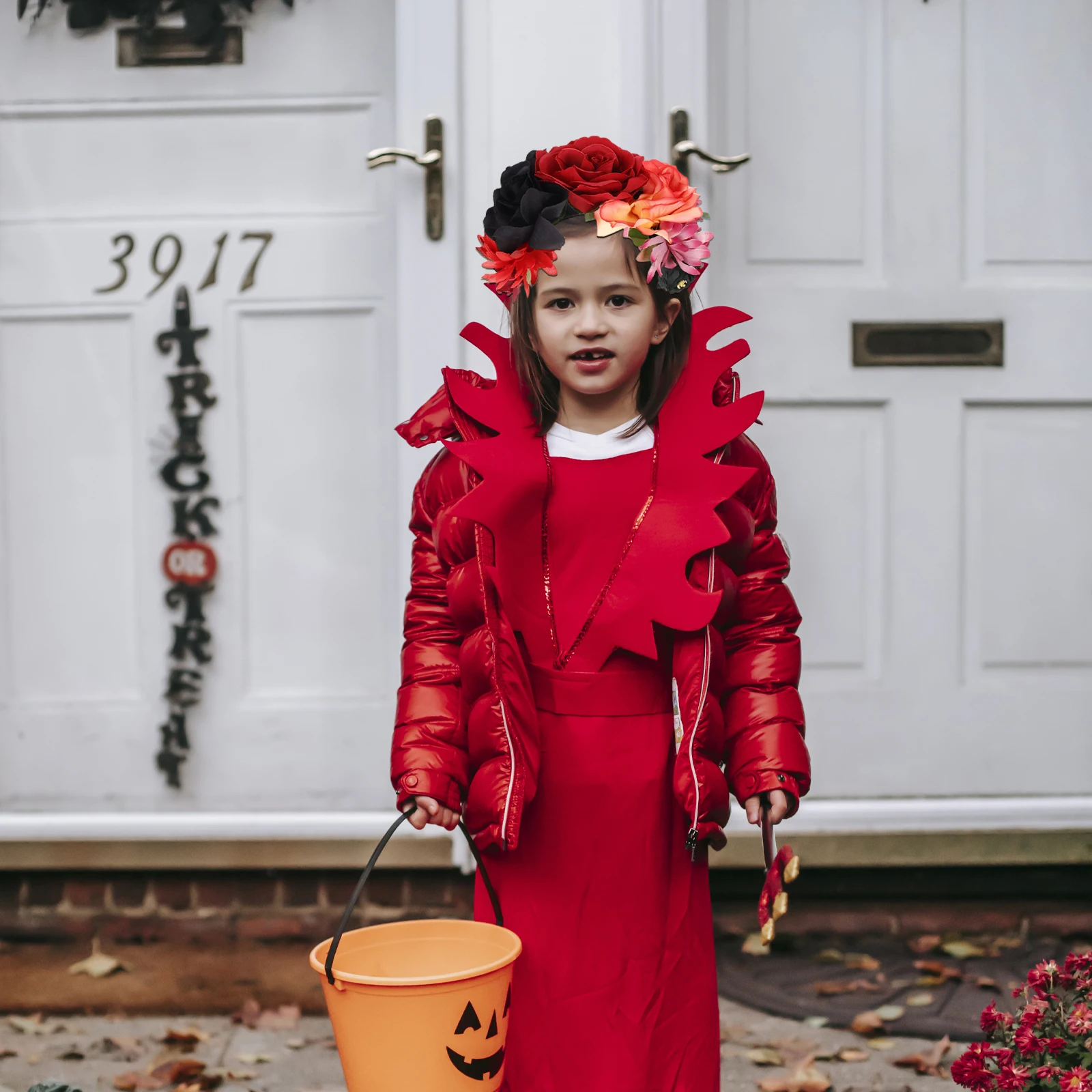 عصابة رأس على شكل زهرة الورد للهالوين غطاء رأس إبداعي لحفلات المهرجانات صنعة ممتازة دعامة ذات صورة ذاتية #6