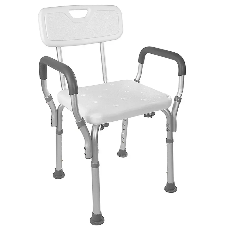 

Anti-slip Comfortable Aluminum Shower Bath Toilet Chair Seat for Elderly Disabled Bathtub Stool