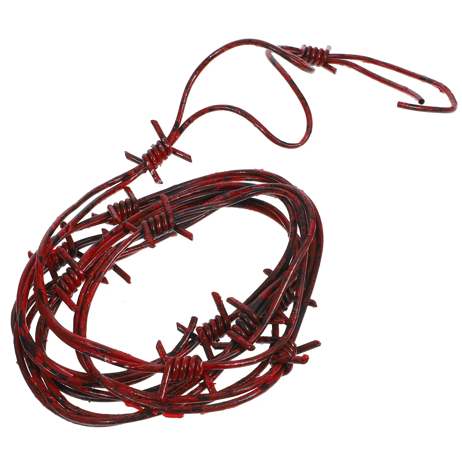 

Halloween Fake Barbed Wire Decoration Lightweight Plastic Prop for Indoor Outdoor Haunted House Party Scary Simulation Barbed