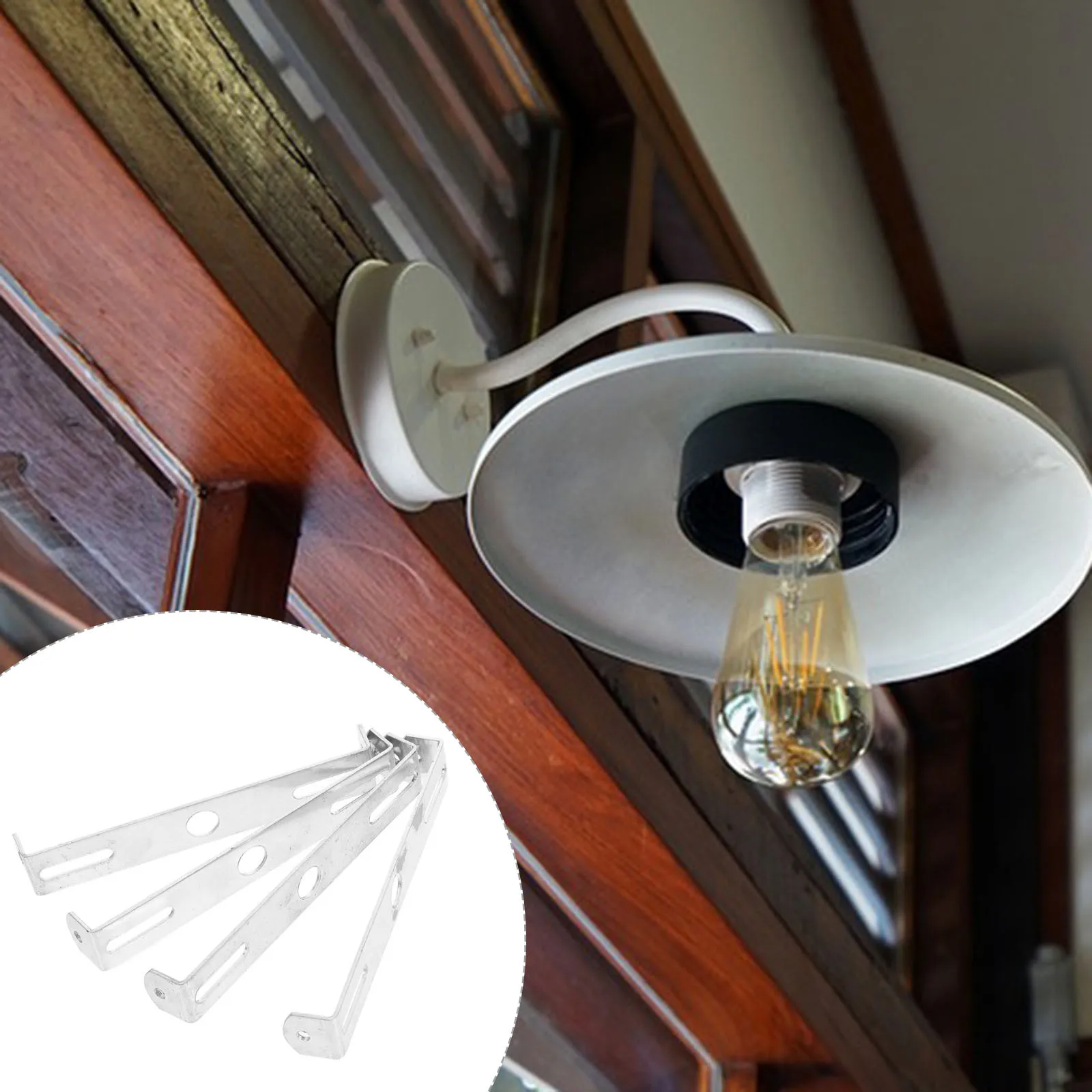 

4Pcs Ceiling Light Mounting Plate Bracket Stable Iron Lamp Fitting for Ceiling Lamp Hook Lighting Fixture Accessories DIY Light