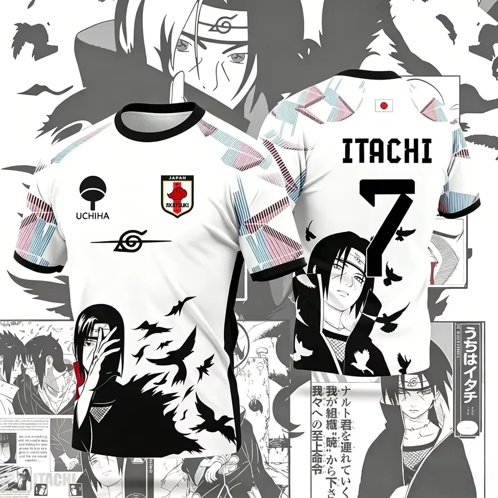 2026 Neues Anime Naruto Uchiha Itachi Trikot im Manga-Stil, Herren- und Damen-Sommer-Freizeit-T-Shirt mit 3D-Druck – Detail 3