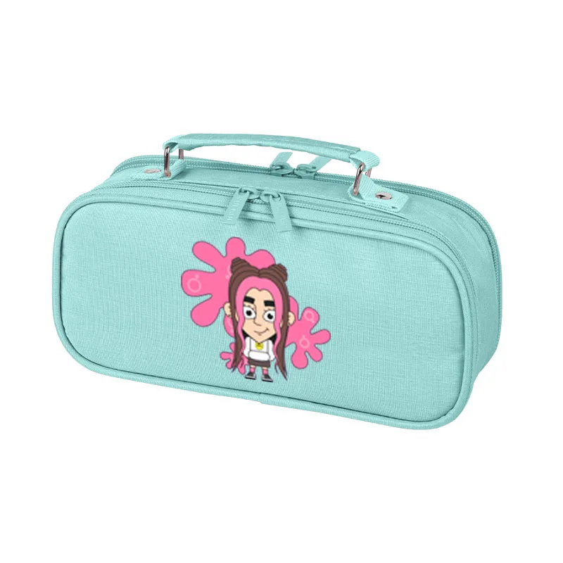 Estuche de lápices Kawaii de dibujos animados para niñas, bolsa de lona de gran capacidad, suministros escolares