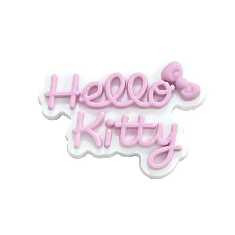 24Pcs/Lot Hello Kitty PVC Shoe Charms Pink Bow Strawberry Cupcake Detachable Clog Shoe DIY Decor Accessories Gift