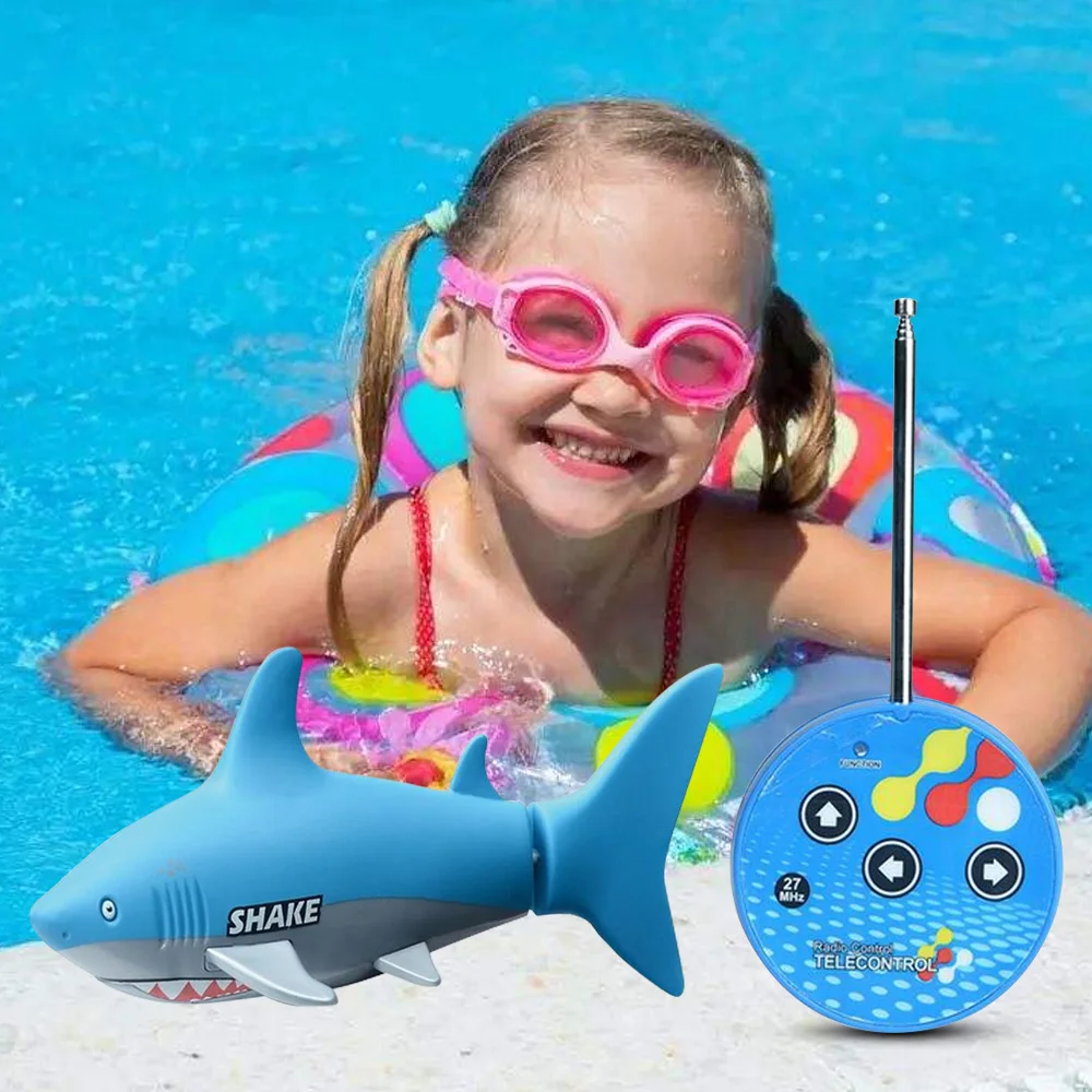 Divertente Mini telecomando squalo giocattolo nuotare in acqua elettrico RC pesce può giocattolo per bambini bambini regali per bambini