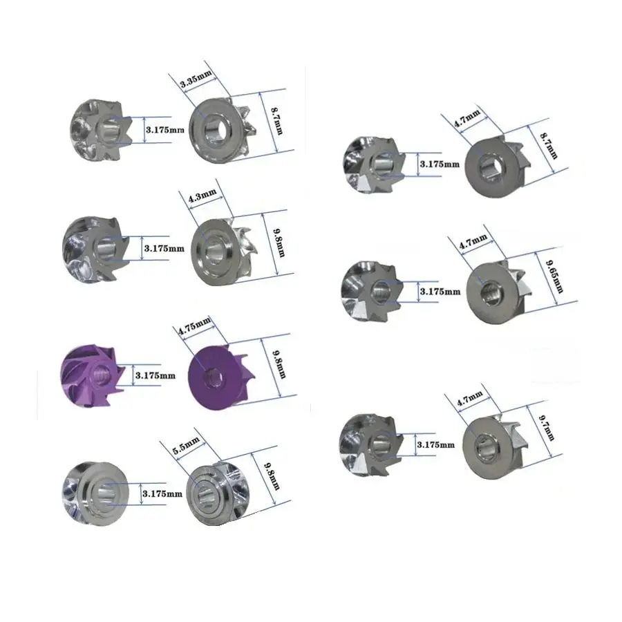 W# Fit W Series Dental High Speed Handpiece Impeller dental turbine ceramic bearings shaft spare parts of cartridge