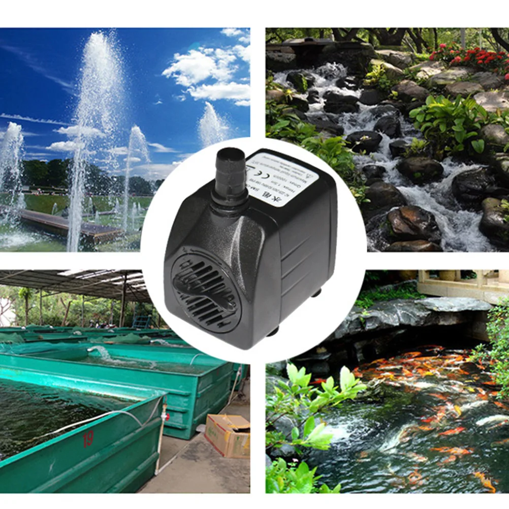 مضخة مياه غاطسة قوية صغيرة سوداء الولايات المتحدة التوصيل توفير الطاقة منخفضة الضوضاء لحديقة نوافير البرك خزان حوض أسماك #1