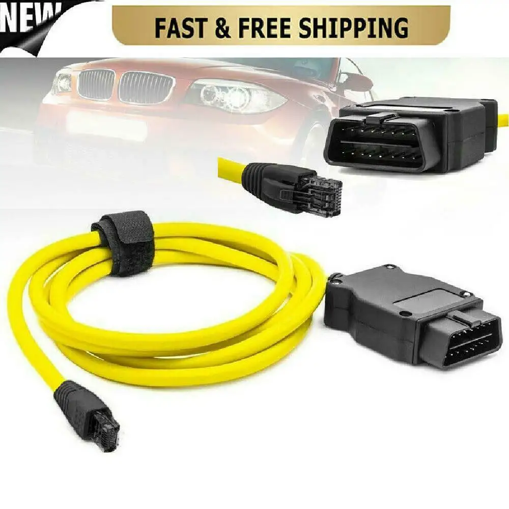 

Кабель BMW Ethernet к OBD Enet E-SYS IcoM Кодирование F/G-Series ENET-совместимый кабель диагностического интерфейса OBD2, разъем E