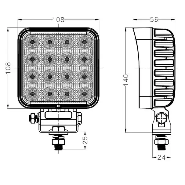 Faro Led de alta potencia para coche, 5200LM, 9V32V, aprobado por E-mark, vehículo de minería agrícola marina, Tractor, luz de trabajo auxiliar