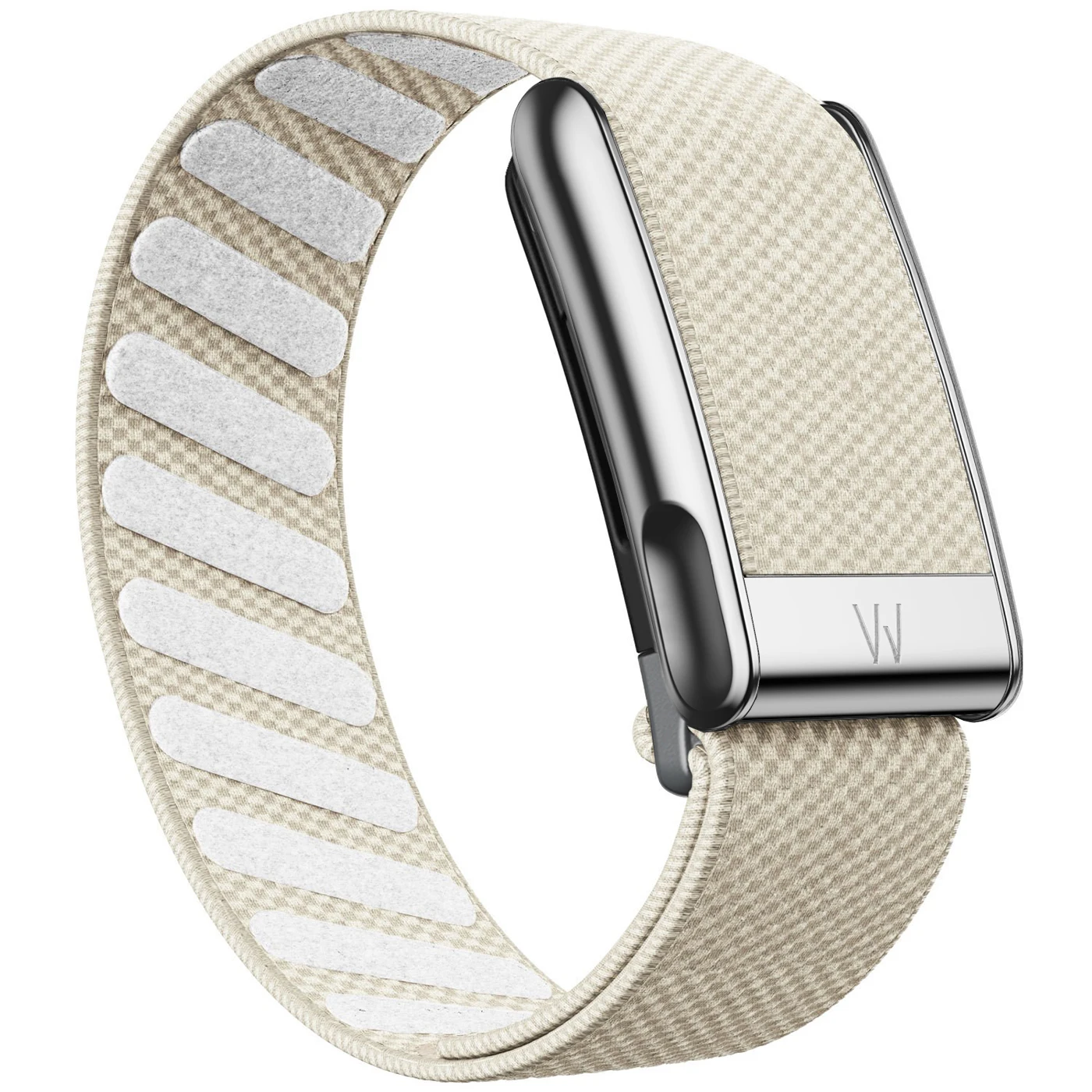 Compatible with Whoop 5.0 wristband, nylon woven elastic Whoop mg sports replacement strap with bright silver metal U-shaped fra