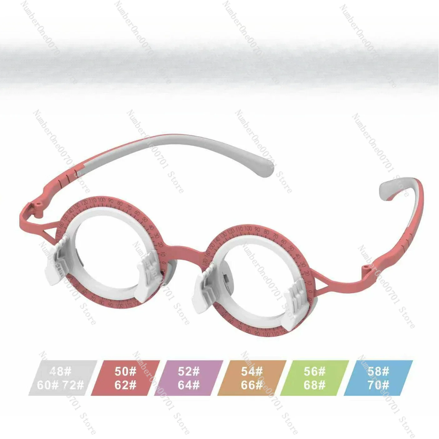 24g Titanium Trial Frame, Adjustable Lightweight Optometry Test Glasses with 4 Lens Slots, Anti-Slip Nose Pads
