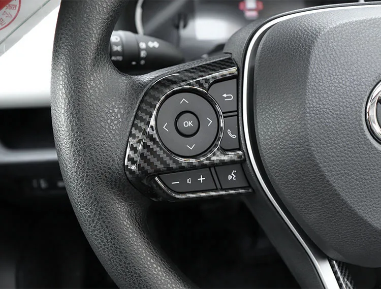 Steering Wheel Trims Stylish For Toyota RAV4 Corolla Cross Touring Suzuki Swace Carbon Fiber Accessories