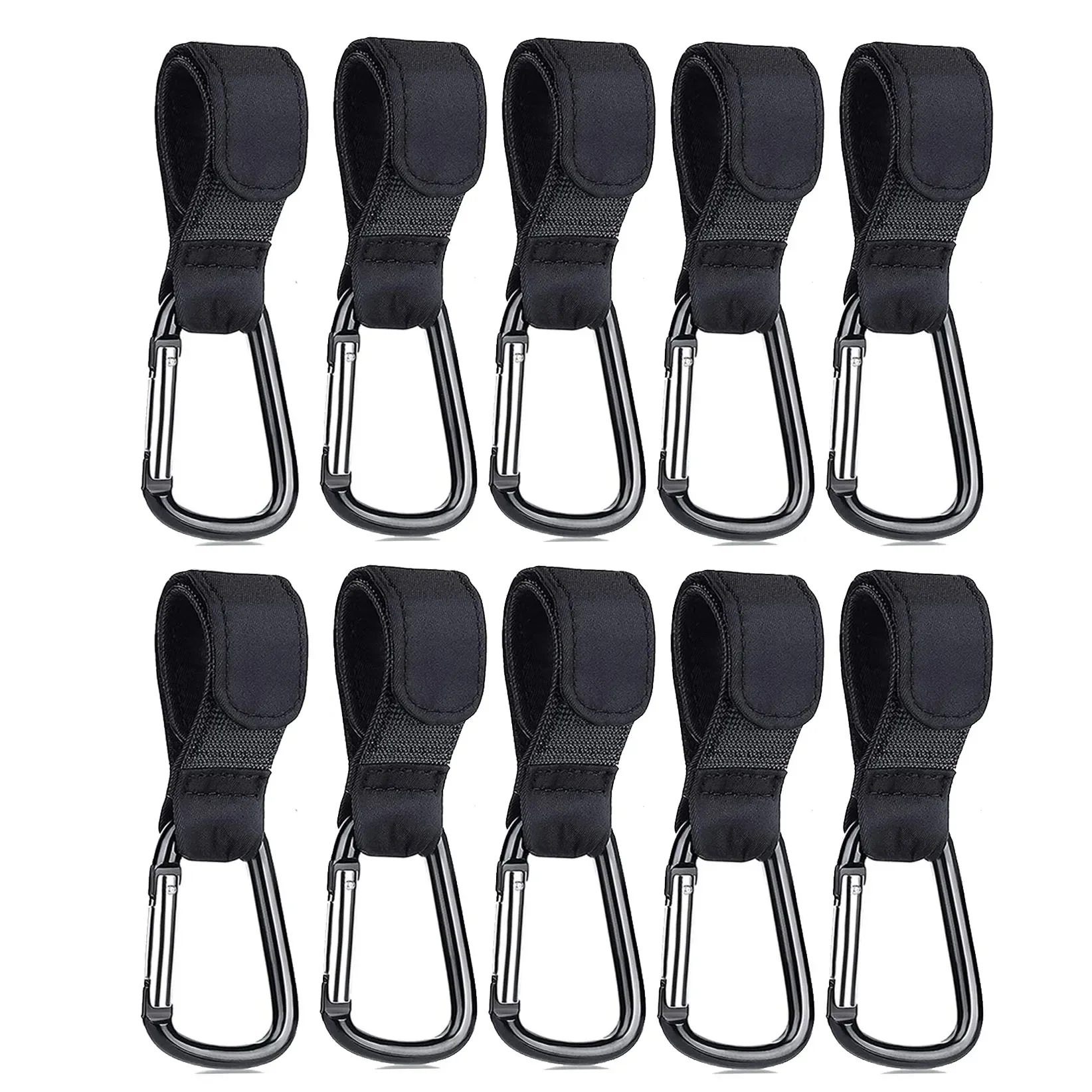 NONE 1-10 stücke Kinderwagen Haken Schnallen Clip Aluminium Legierung Karabiner Warenkorb Organizer Windel Tasche Einkaufen Kinderwagen Haken Schnalle Kinderwagen aufhänger 3