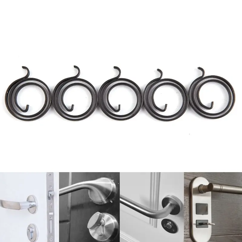 5Pcs Replacement Spring For Door Knob Handle Lever Latch Internal Coil Repair Spindle Lock Torsion Spring Flat Section Wire