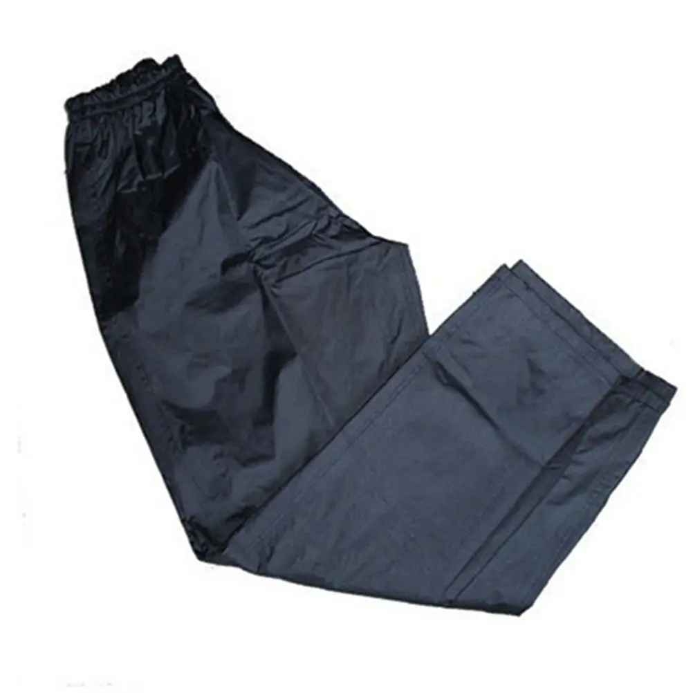 Mens Waterproof Rain Pants Double Layer Oxford Cloth Taped Seams for Hiking Camping Fishing Motorcycle Riding