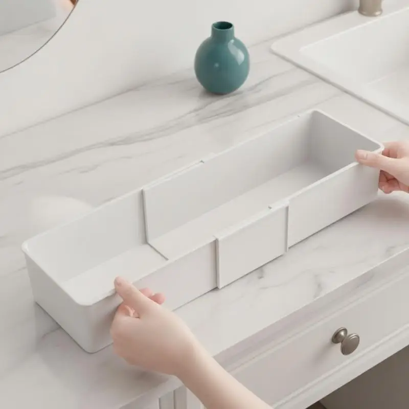 Scalable Partition Storage Box Household Kitchen Utensil Drawer Storage Box Multifunctional Sock And Underwear Storage Box