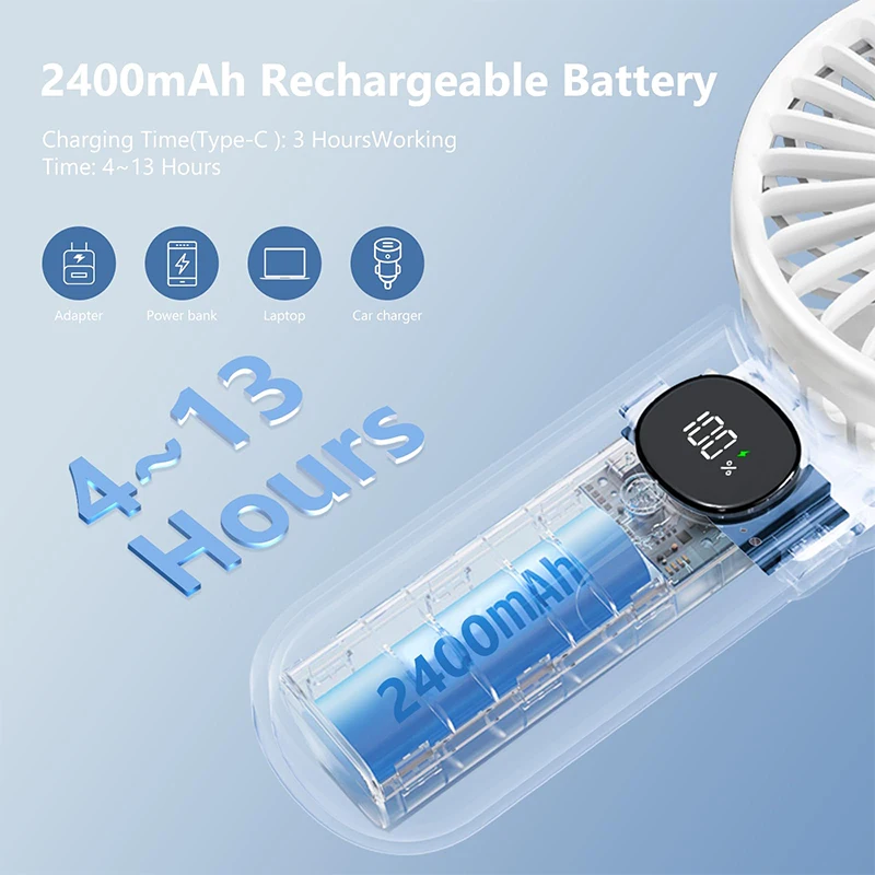 Mini Frost Fan Portable Air Conditioner AC Cooler Humidifier Personal Air Cooler With1/2/3 H Timing 7 Colors LED Light