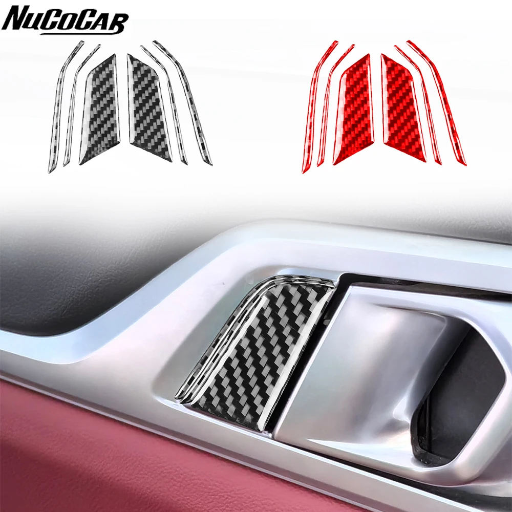 For BMW 4 Series G26 2021-2025 Carbon Fiber Rear handle switch Panel Trim Cover Car Accessories Interior Decorative Stickers