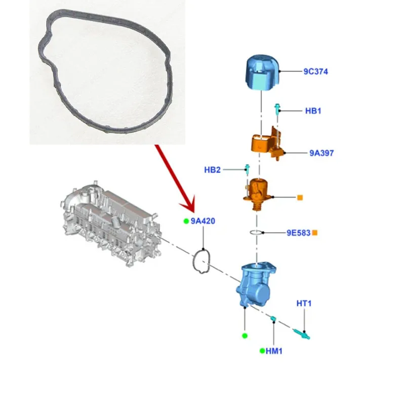 High Pressure Pump Fuel Pump Gasoline Seal For FORD FOCUS MK3 GALAXY MK2 MK3 S-MAX TAURUS Edge Monde Kuga Mustand Jaguar Volvo