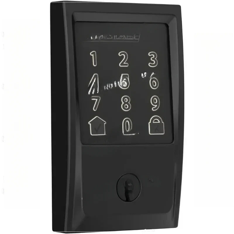 Beat Encode Smart Wi-Fi Deadbolt With Century Trim In Matte Black Caseta Jardin Outdoor Storage Shed