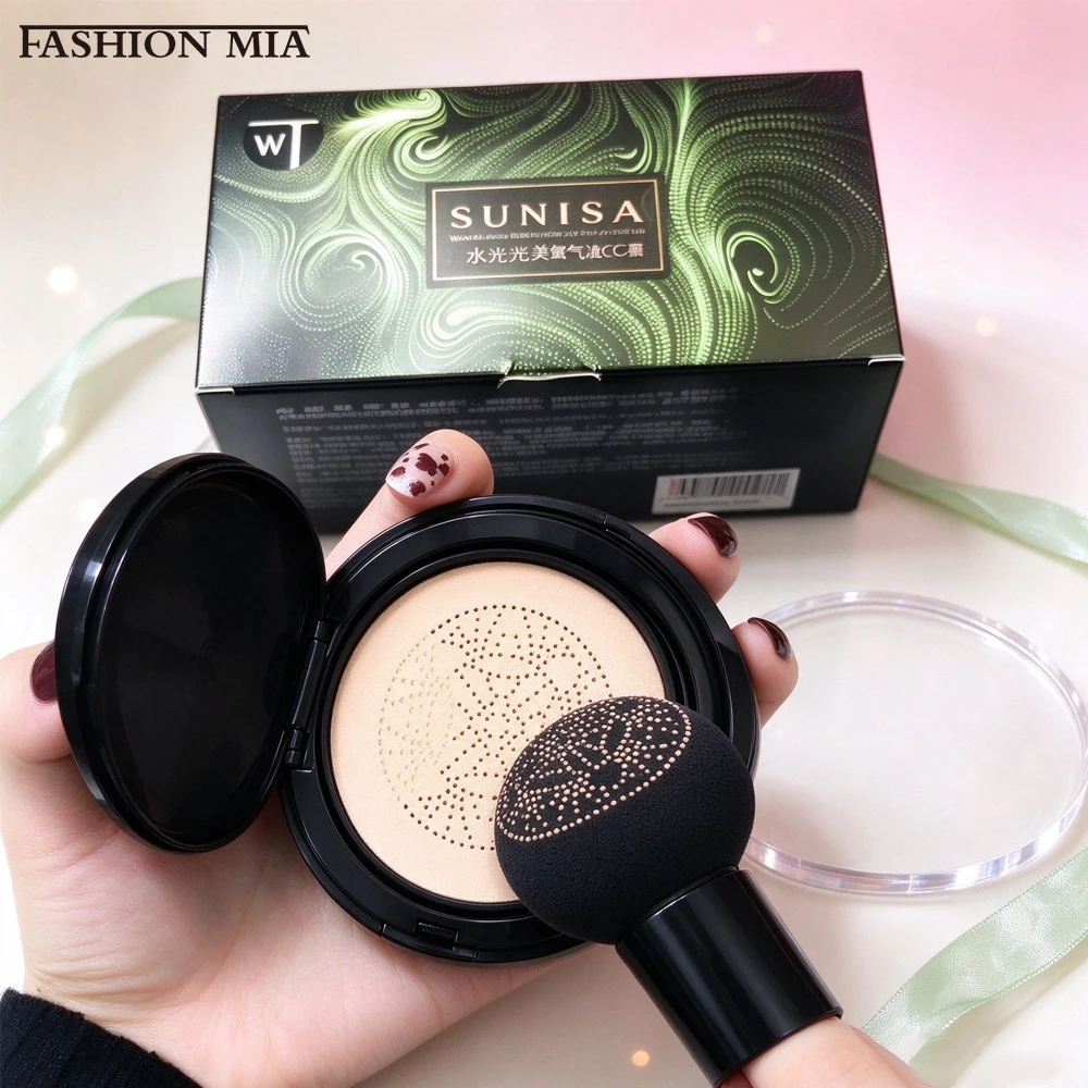 Sunisa Mushroom Head Air Cushion CC Cream Waterproof Brightening Foundation Women Base Makeup Skin Care
