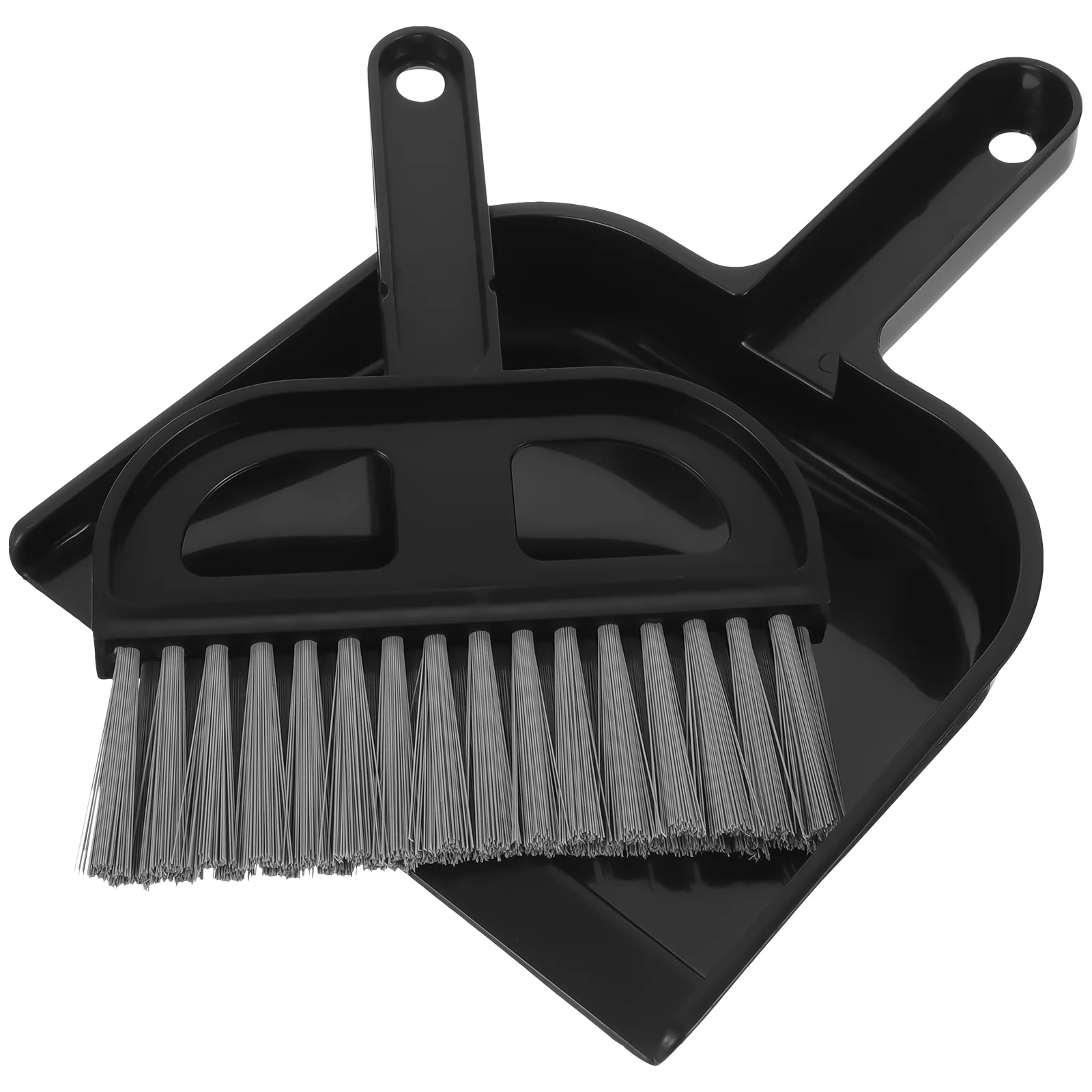 

Mini Desktop Sweep Cleaning Brush Small Broom Dustpan Set (Black) mini brush small brush mini broom dustpan