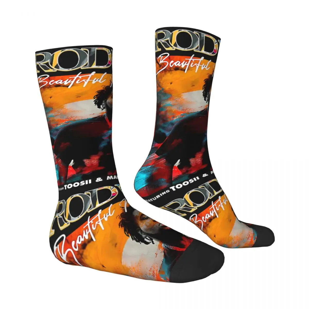 2022 Tour For Rod Wave Unisex Winter Socks Warm Happy Socks Street Style Crazy Sock