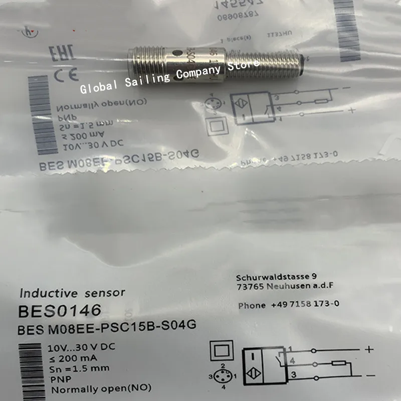 3pcs New BES M08EE-PSC15B-S04G-003 plug-in proximity switch