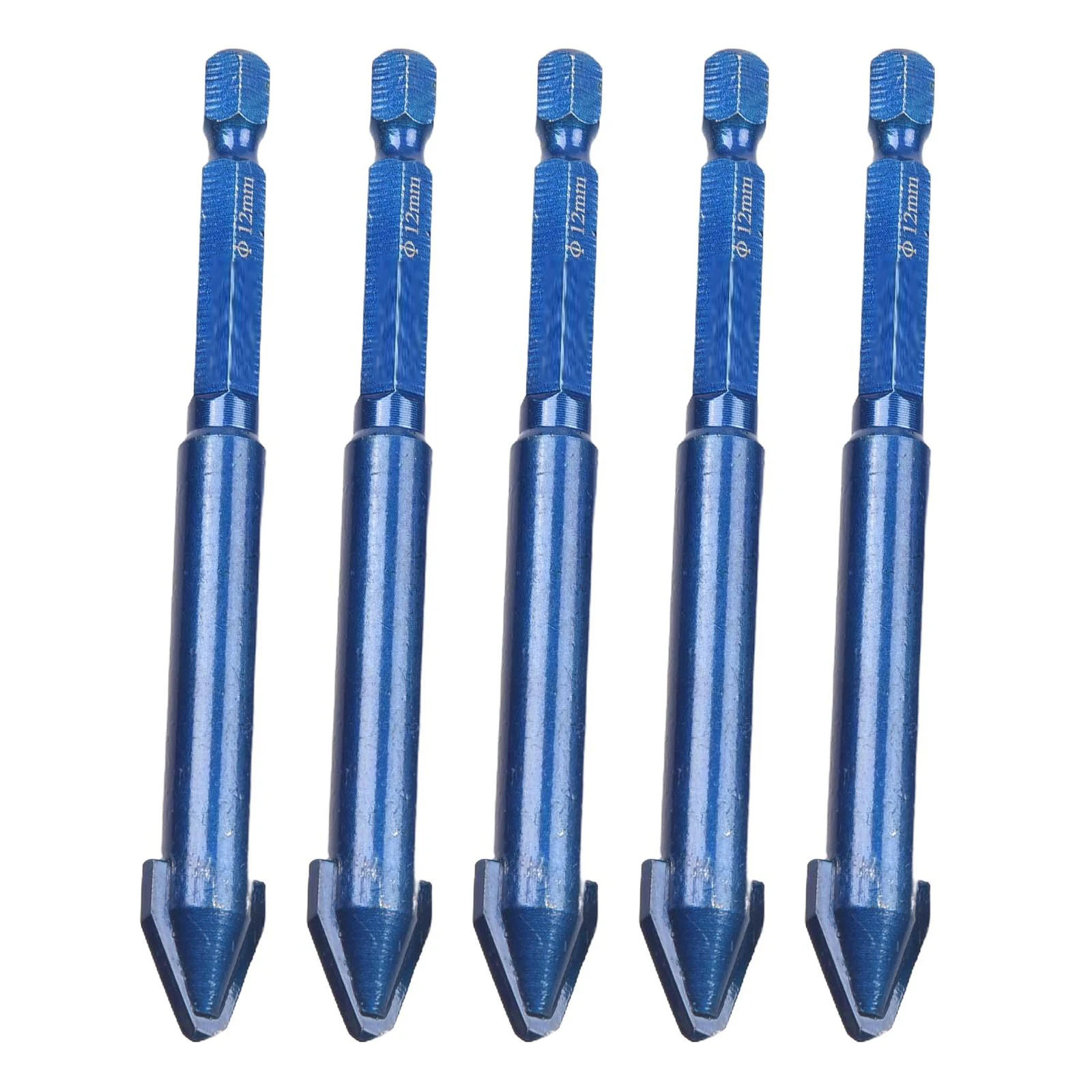 5pcs Multifunction Power Tool Eccentric Drill Bit Crooked Head For Tile Glass Carbide Drilling Power Tools Accessories