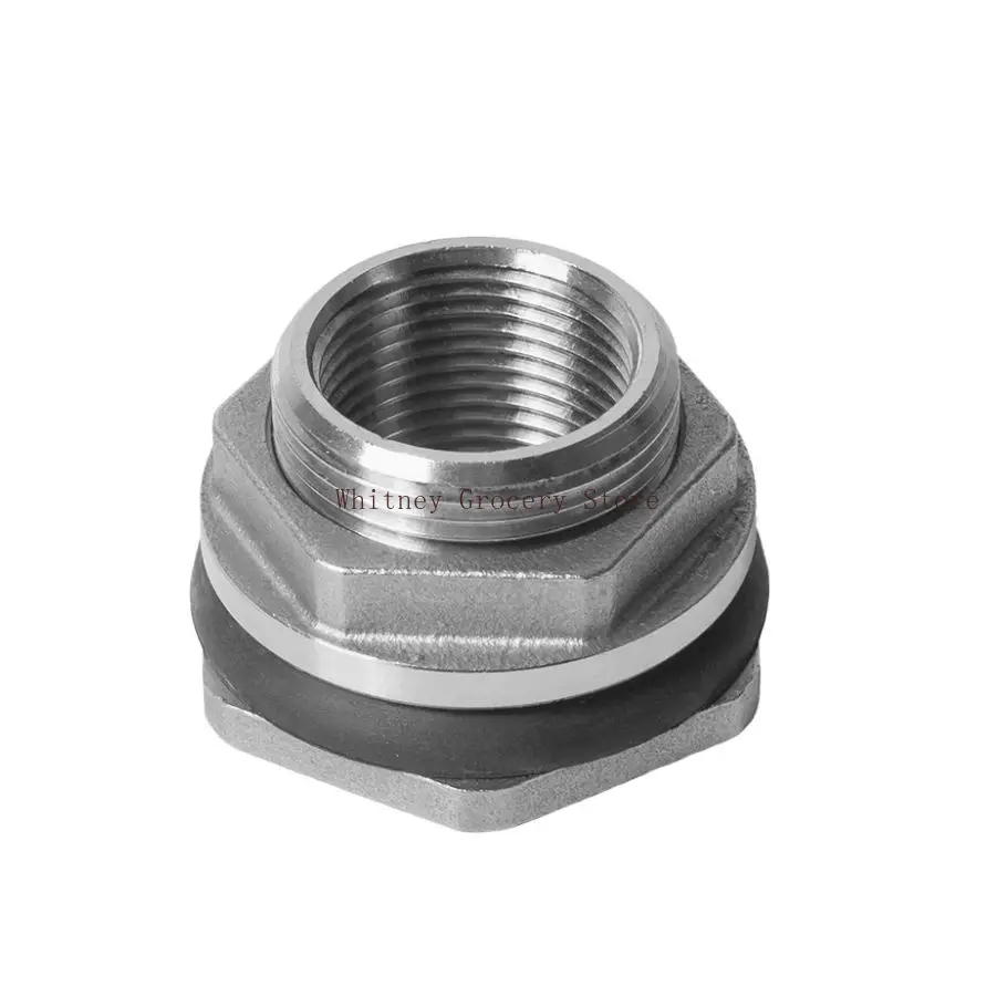1/2 - 2 inches 304 BSP Female Thread Stainless Steel Fish Tank Pipe Fitting SS304 Drain Connector Water Bucket IN/OUT Parts