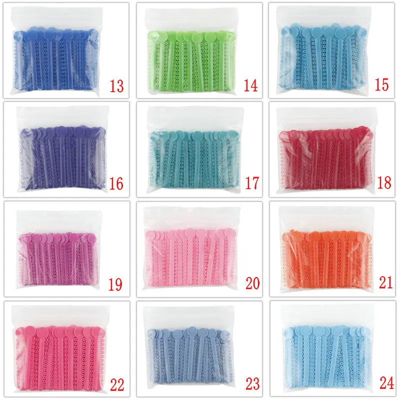 1 Bag Dental Orthodontic Ligature Ties Elastic Rubber Bands 37 Colors 1040 Pcs Dental Ligature Tie Dental Supplier