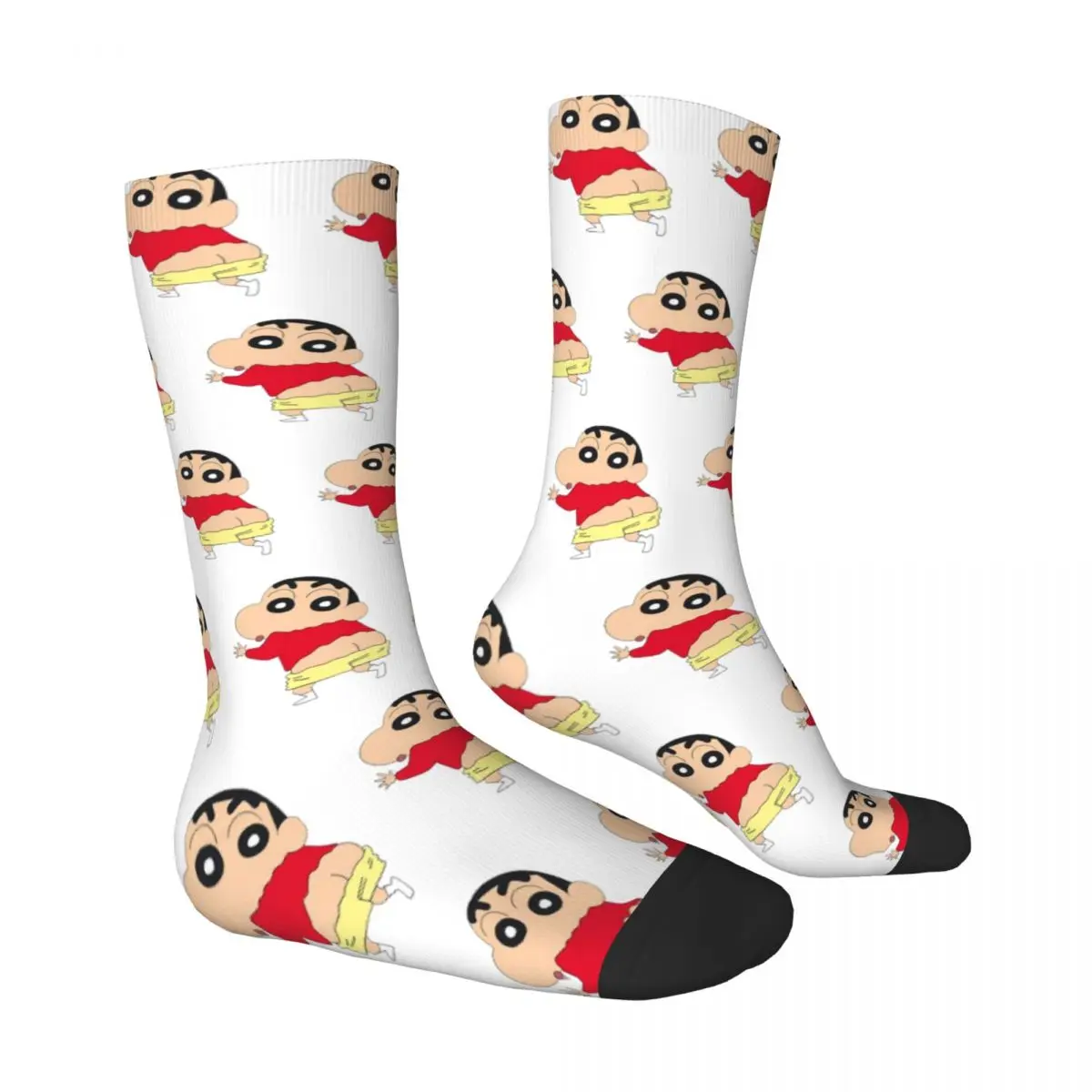 Women Men Socks Crayon Shin-chans bum Stockings Spring Trendy Quality Socks Custom Running Anti Skid Socks