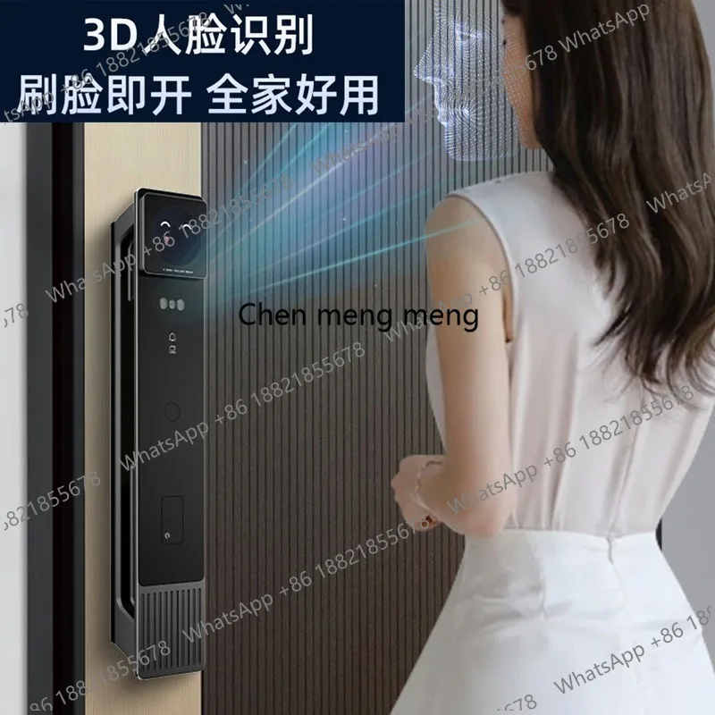 AI voice-activated facial recognition fingerprint smart door lock anti-theft lock home video intercom password lock