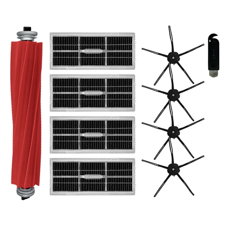 Роликовая боковая щетка, запасные части для угольного фильтра, как показано для Xiaomi Roborock S7 Maxv Ultra/T7S/T8plus G10