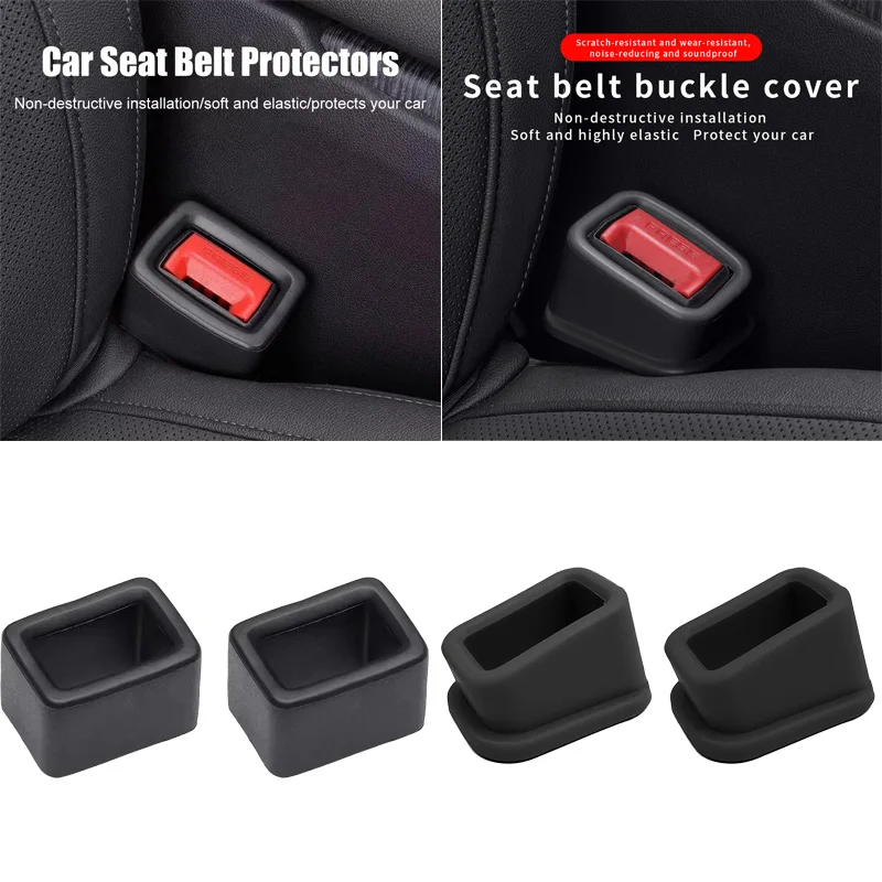 Car Seat Belt Slot Fixer Safety Belts Lock Buckle Fixing Anti-Slip Silicone Holder Auto Interior Decor Accessories Easy Install