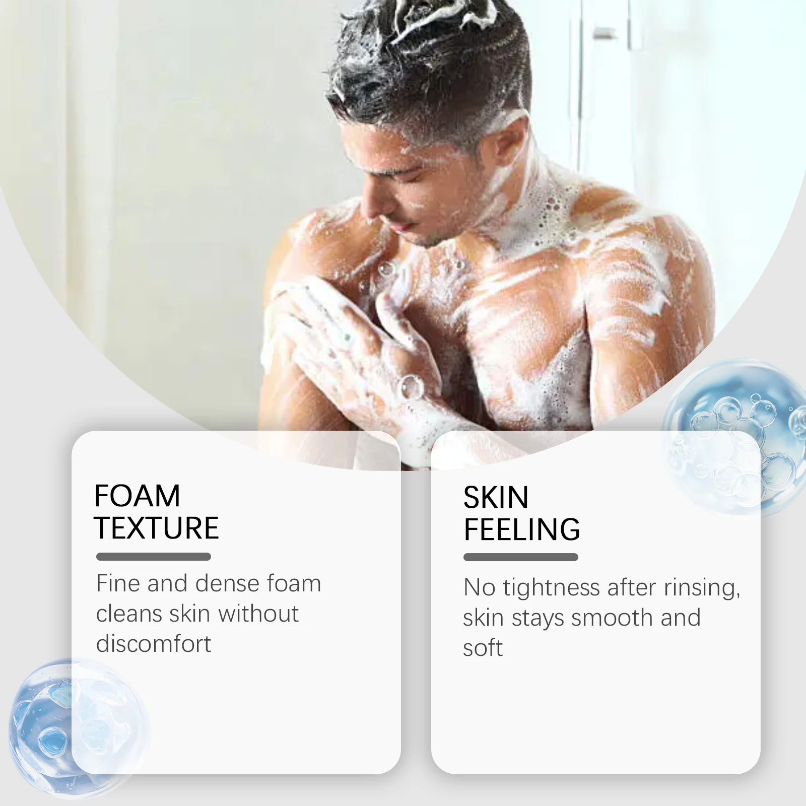 Men's Body Wash Energizing Active Shower Gel Daily Invigorating Skin Care Travel Size Citrus Cedar Refreshing Shower Gel for Men