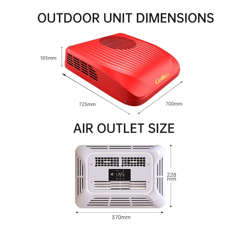 New Design 1950W DC 24V Truck Parking Air Cooler Roof Mounted Air Conditioning For Truck