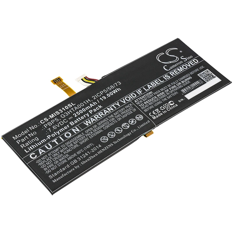 

Cameron Sino Battery For Microsoft 2ICP5/58/73 SurfaceBook with Performance b 2500mAh / 19.00Wh