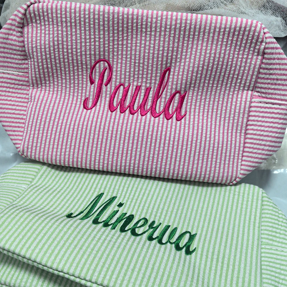 

Custom Name Cosmetic Bag, Wedding Party Bridesmaid Gift Women's Makeup Bag, Travel Toiletry ,Personalized Bridal Party Gift Bags