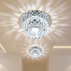 Modern Foyer Luxury Spotlights Ceiling Chandelier Light Lustre Crystal Liner Ceiling Lamp Indoor Lighting Decor Led Luminaire 5W