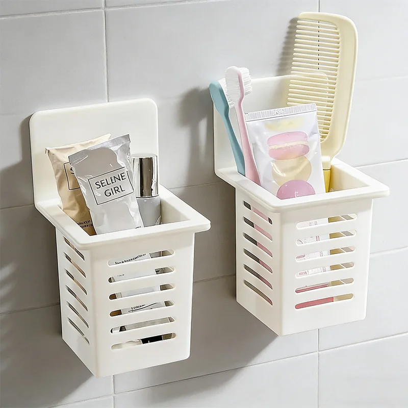 Travel-Friendly Wall Toothbrush Holder: Saves Space for Kitchen Utensils in Home Dorm Space Saving Rack Organizer Wall Mounted K