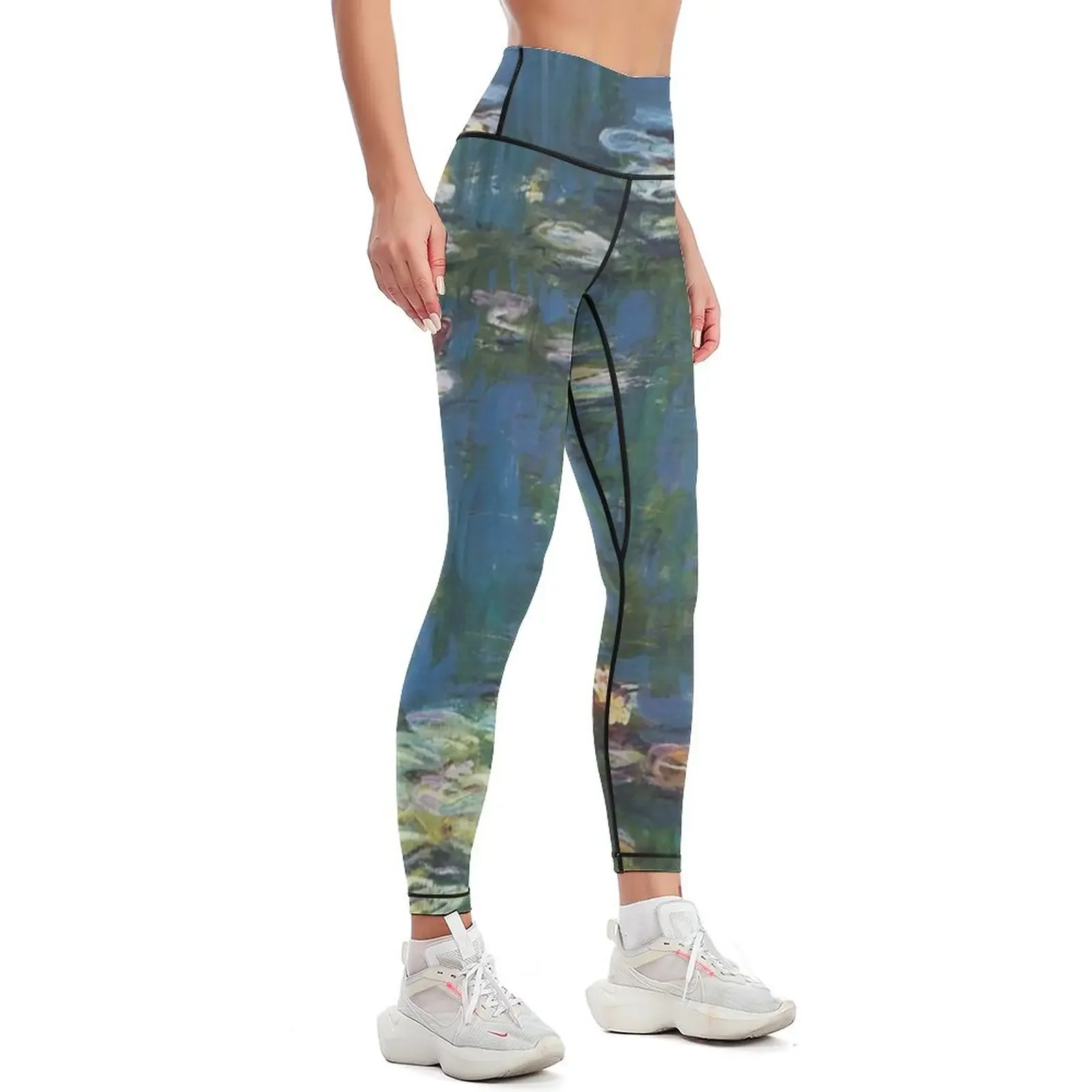 Water Lilies by Monet Leggings Women's fitness Leginsy push up sporty woman gym legings for fitness Womens Leggings