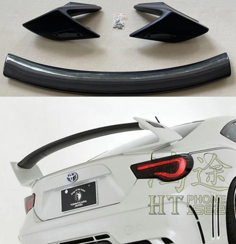 

For Toyota 86 GT86 Subaru BRZ Carbon Fiber and FRP 3-stage Rear Spoiler Trunk Wing