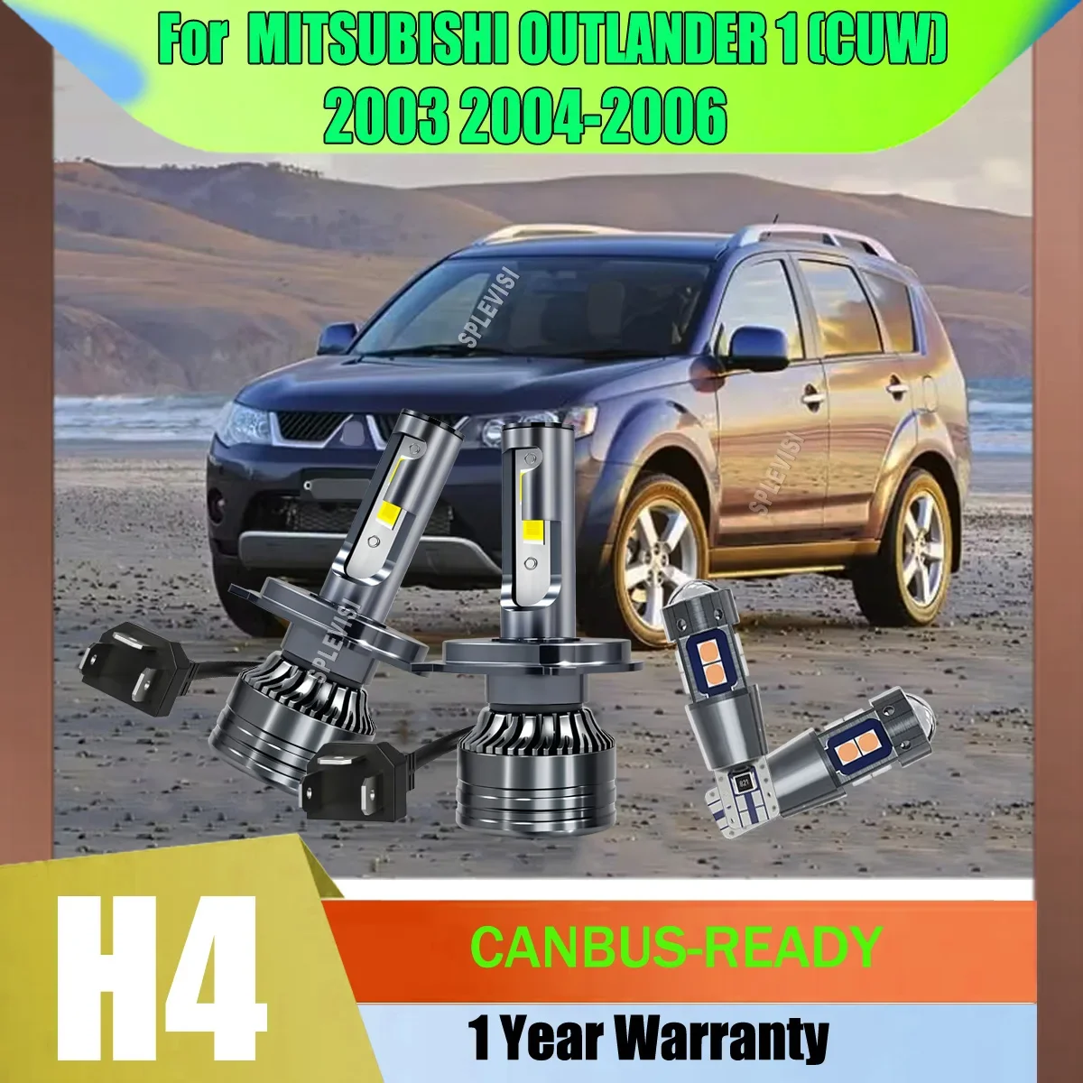 LED Headlights 36000LM 360W Car Lights Headlamp Bulbs Conversion Kit For MITSUBISHI OUTLANDER 1 (CUW) 2003 2004 2005 2006
