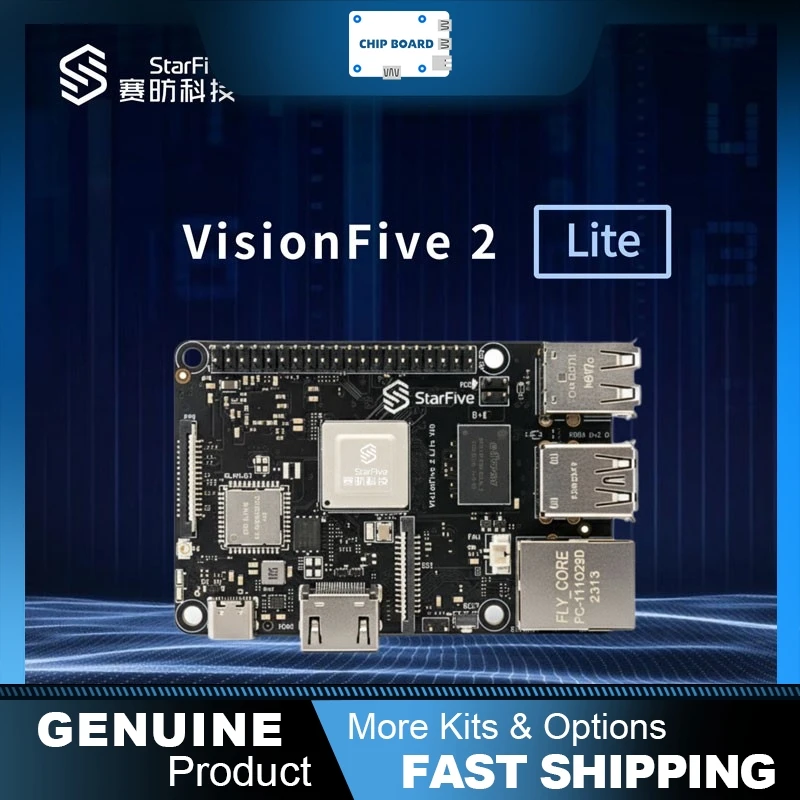 

VisionFive 2 Lite RISC-V SBC with JH-7110, PCIe, HDMI, USB 3.0, Embedded Linux