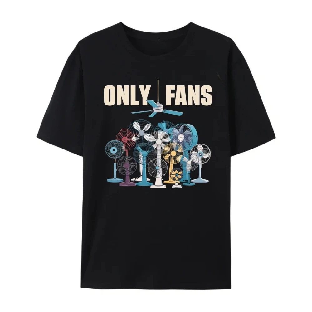 OnlyFans Fanatic Tshirt, Multicolor Fan Graphic Tee, Humorous Wordplay Design, Unique Conversation Starter Cotton Shirt