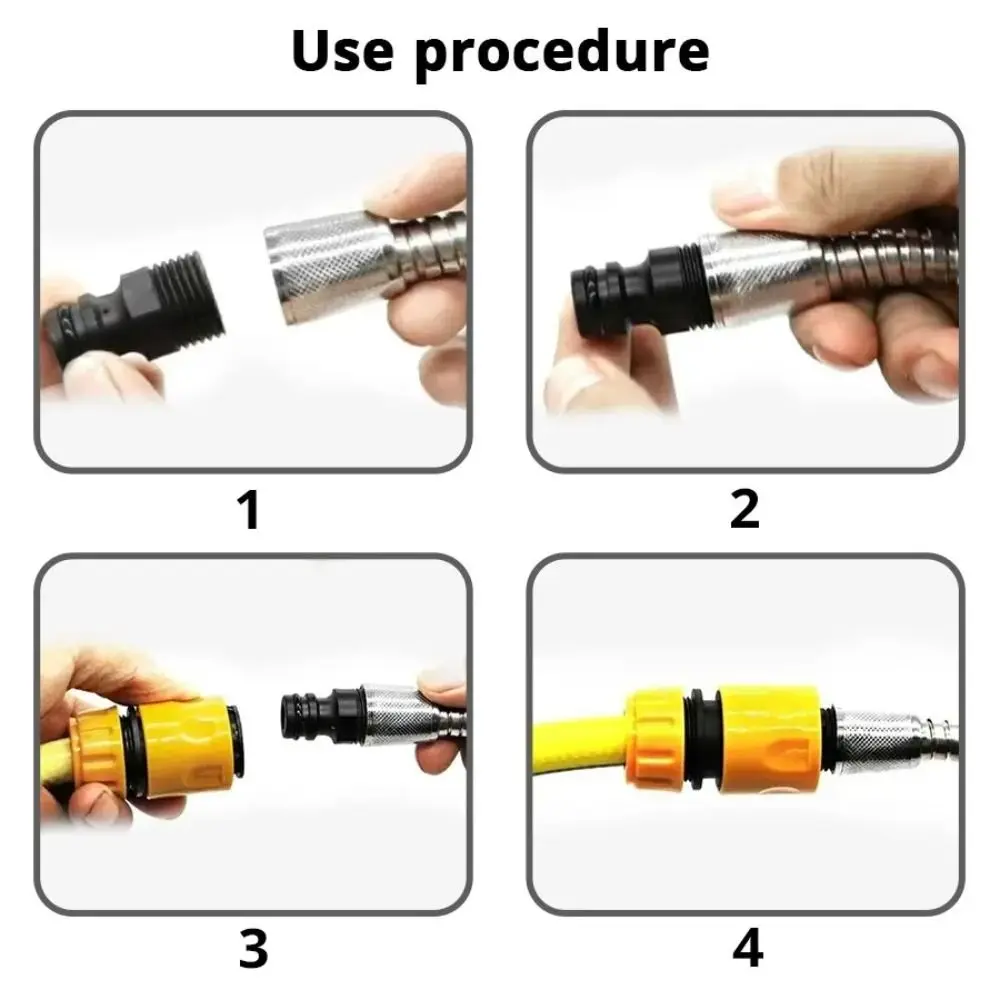 2PCS Universal 1/2" BSP Thread connector Nipple Connector Plastics Threaded Tap Adaptor Hose Pipe Extension Accessories